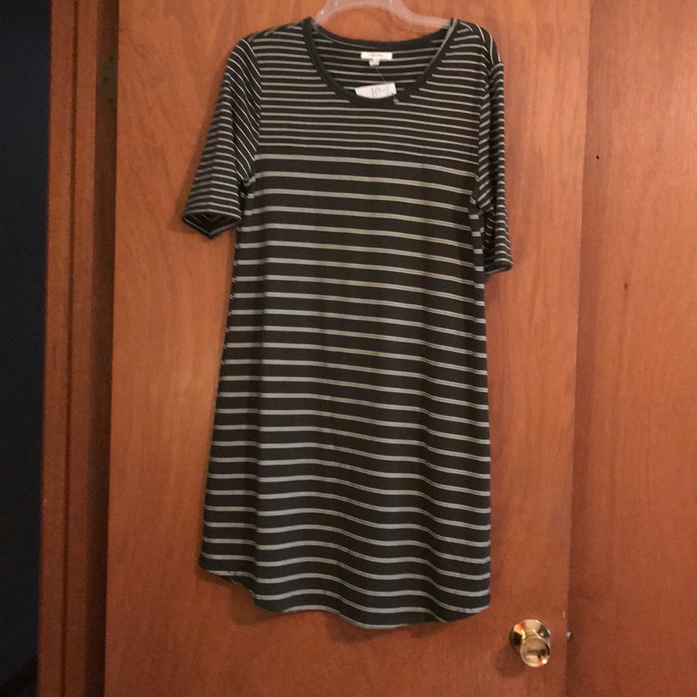 Maurice’s olive green stripe dress